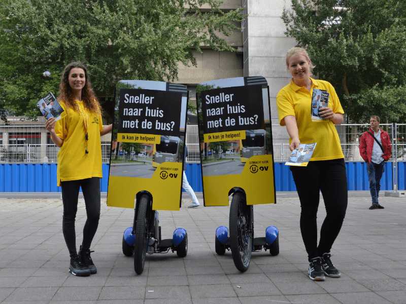 Qugo promotiecampagne u-OV met flyering
