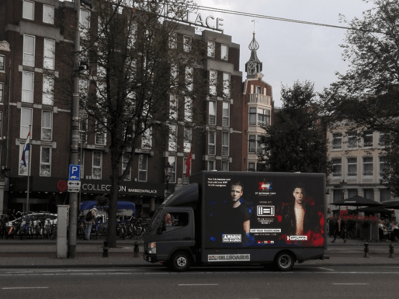 rijdend led scherm Alda events